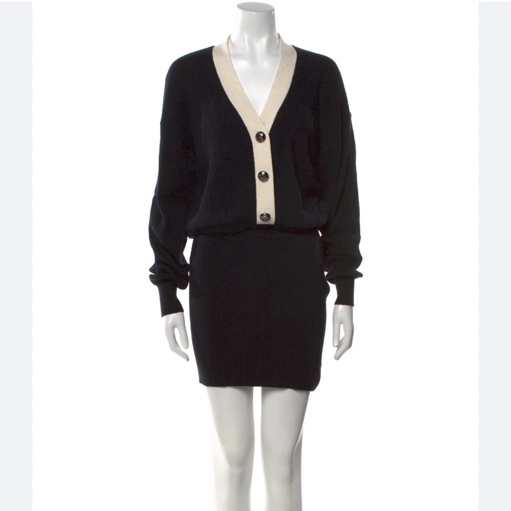 NWT Ramy Brook Black and White Knit Dress Sz M